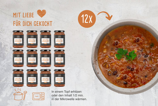 BIO CHILI POT VEGAN  - für deine Esstage - 6x Chili Pot Vegan
