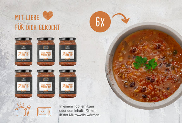 BIO CHILI POT VEGAN  - für deine Esstage - 6x Chili Pot Vegan